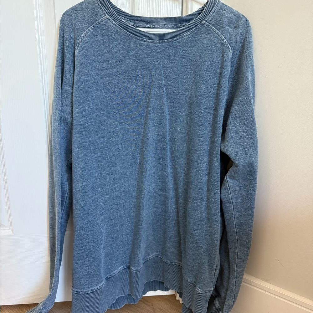 Nudie Jeans Classic Denim Blue Crewneck Sweater
